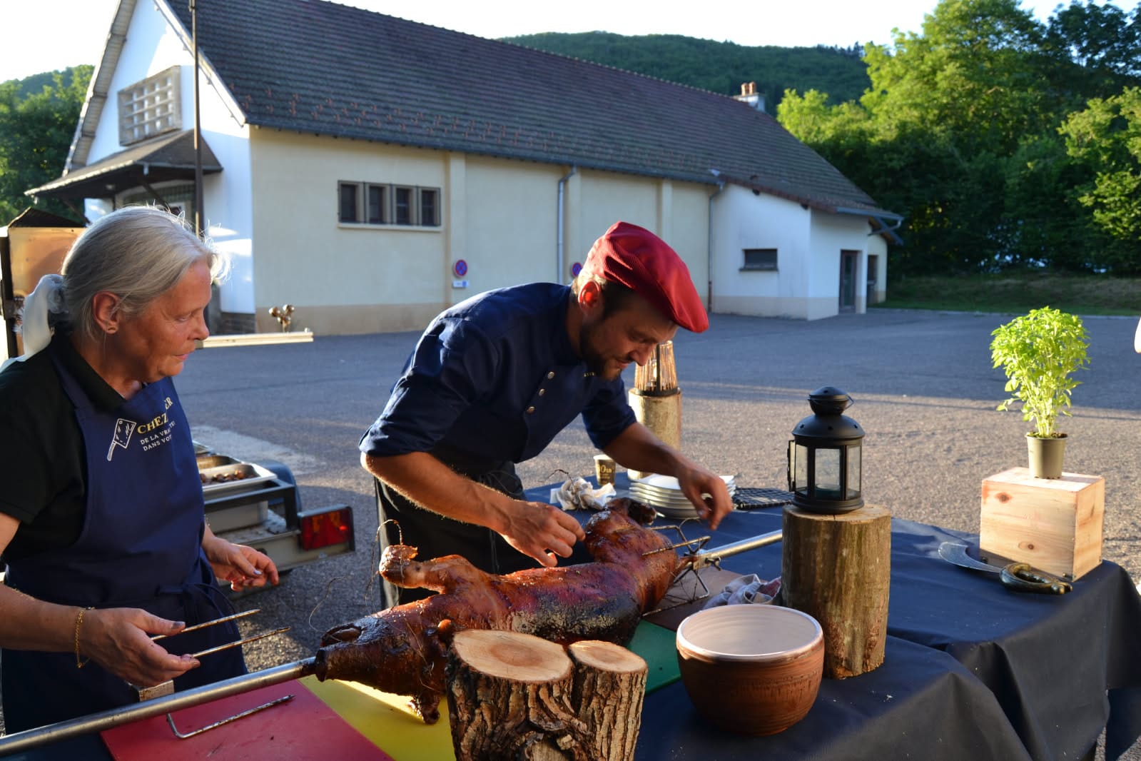 Cochon à la broche